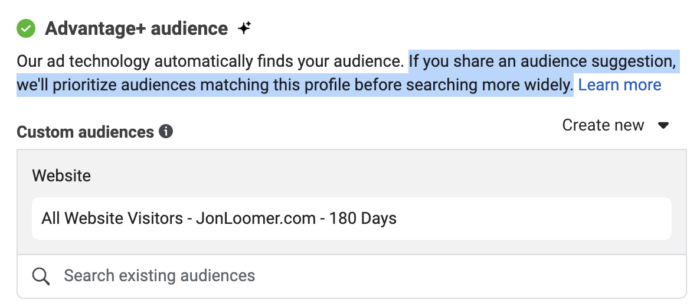 Advantage+ Audience